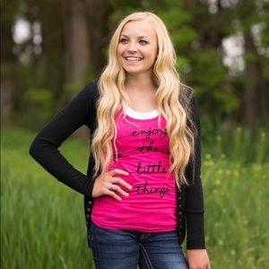 Enjoy the little things arrow tank top